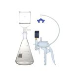 Deschem 1000ml Suction Filtration Kit,70mm 250ml Pore Buchner Funnel 1L Erlenmeyer Flask W/Handle Vacuum Pump