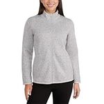 Sunice - Women's Full-Zip Sweater with Zipper Pockets, Grey, Small