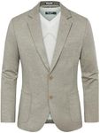 PJ PAUL JONES Mens Casual Blazer Stretch Unlined Knit Sport Coats Lightweight Regular Fit Suit Jacket Khaki M