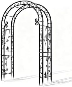 Trellume Garden Abor - 88"(H)*51"(L), Sturdy Metal Garden Arch with Rust-Resistant Finish, Trellis for Climbing Plants Outdoor, Ideal as Wedding Arches for Ceremony（20MM Pipe）