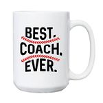 Best Coach Ceramic Coffee Mugs, Best Coach Ever Ceramic Mug, Cool Best Coach Coffee Mugs, Best Coach Mug Cup, Best Coach Novelty Porcelain Mug Gift Idea for Baseball Player ​15oz