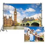 Yeele 6x4ft London Big Ben Backdrop England Westminster Bridge Iconic Buildings Photography Background European Travel Vacation Wedding Portrait Shooting Backdrop Party Decoration Photo Studio Prop