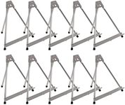 U.S. Art Supply 15" High Aluminum Tabletop Display Easel (Pack of 10) - Collapsible Folding Frame, Portable Artist Tripod Stand - Holds Canvas, Paintings, Books, Presentations, Photos, Pictures, Signs