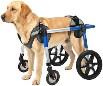 Virbraroo Dog Wheelchair 4 Wheels for Full-Body Support, Dog Wheelchair for Back Legs & Front Legs - All-Terrain Tires, Aluminum Alloy Frame