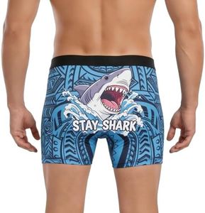 COZYMATE Funny Boxers for Men Novelty Shark Poop Underwear Men's Briefs Shorts for Father's Day Prank White Elephant Gifts