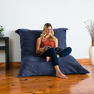 Jaxx Bean Bags Jaxx 5.5 ft Pillow Saxx Bean Bag, Premium Chenille - Navy
