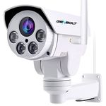 [DC&PoE] WiFi Outdoor Security Camera, GENBOLT Wireless Home Camera Surveillance Exterieur Sans Fil, 1080P PTZ CCTV IP Caméra, Pan Tilt 20X Hybrid Zoom, Humanoid Auto Tracking, Motion Detection