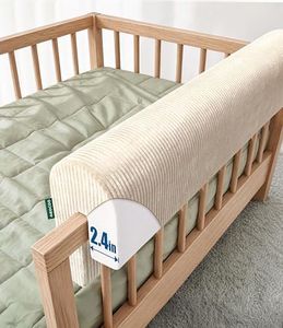 AEOCOO Bed Bumpers for Toddlers, 3 Ft Toddler Bed Rail Bumper Protector for Loft Beds & Bunk Beds, Premium Soft Memory Foam Bed Guardrail, Anti-Bump | Fall Prevention, Size 35.4 Inches, Beige