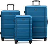 SHOWKOO Full PC Hardshell Luggage Sets, 20/24/28 In Suitcase with TSA Lock & Spinner Wheels, Lightweight Durable Travel Luggage