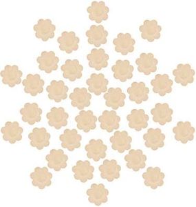 SATINIOR 50 Pairs Nipple Covers Pasties Disposable Nipple Covers Self Adhesive No Show Breast Pasties Covers for Women, Beige