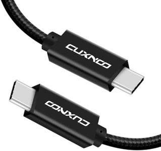 Cuxnoo USB C-C Video Cable 6.6ft, 4K Display USB-C Monitor Cable Support 100W Fast Charge and 10 Gbps Data Transfer for Type-C iPhone 15 Pro, MacBook Pro/Air, Chromebook, Matebook, Thinkpad and More