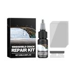 Windscreen Repair Kit, Glass Repair Fluid, Car Scratch Repair Kit, Multipurpose Windshield Repair Kit, Glass Scratch Remover for Half-Moon Cracks, Cobwebs, Star-Shaped Damage, Long Line Crack (1 set)