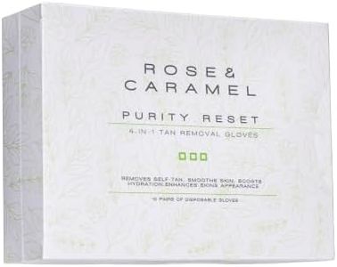 Rose & Caramel Purity Reset 4-in-1 Self Tan Removing Gloves (Pack Of 10)