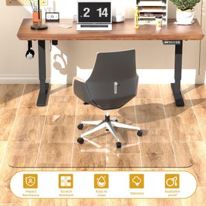 Tempered Glass Chair Mat, 90x120cm – Durable Floor Protection