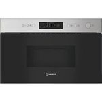 Indesit IM K12 XUK Built In Microwave and Grill Oven, 22L Integrated Microwave, 750W Power, Digital Controls, Auto Cooking Programs, Stainless Steel Built-In Kitchen Appliance