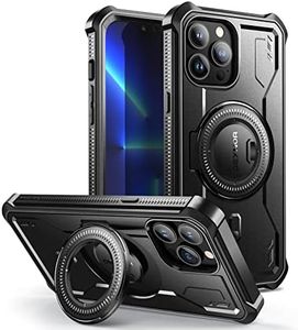 Dexnor for iPhone 13 Pro Max Case Compatible for MagSafe[Built in Screen Protector and Kickstand]，Heavy Duty Military Grade Protection Shockproof Protective Cover for iPhone 13 Pro Max - Black