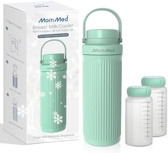 MOMMED Breast Milk Cooler 22oz for Travel & Work– 24H 360° Long-Lasting Cooling, Dual Storage Bottles Double as Baby Bottles, Compatible with Standard Nipples & Manual Breast Pumps, BPA-Free, TSA