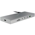 Razer USB 4 Dock: 14 Ports (Type C, Type A, HDMI, DP, Ethernet, SD, 3.5mm) - Dual Monitor Up to 4K 120 Hz - Laptop & Phone Fast Charge - Durable Lightweight Casing - Windows & Mac Compatible - Mercury