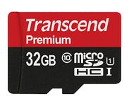 Transcend 32 GB MicroSDHC Class 10 UHS-1 Memory Card with Adapter (TS32GUSDU1)