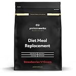 Protein Works - Diet Meal Replacement Shake - Nutrient Dense, High Protein Meal - Supports Weight Loss - Strawberries 'n' Cream - 7 Meals - 500g