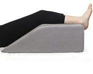 Healthex Leg Elevation Rest Pillow with Memory Foam Top for Circulation, Swelling, Kneef - Wedge Pillow for Legs, Sleeping, Reading, Relaxing - Removable Washable Cover (8 Inch)