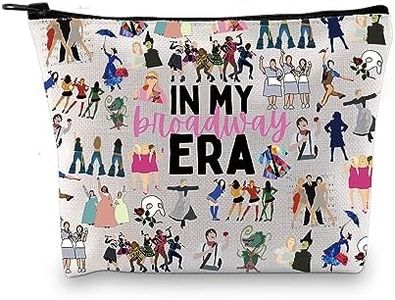 GJTIM Broadway Musical Gift Theatre Bag In My Broadway Era Musical Theatre Gift West End Broadway Zipper Pouch Makeup Bag, Broadway Era Bag, Canvas Cosmetic Bag With Zipper