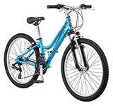 Mongoose Kipawa Girls Mountain Bike 24" Wheel Size, Blue, Black, Size Age 8+, Blue