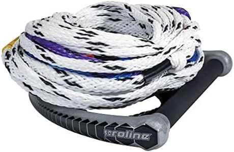 Proline Waterski Handle and 75' - 5 Section Rope Package, 13" Clutch Hexagon Rubber Grip Handle