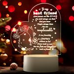 Xencca Friend Gifts for Women, Bestie Gifts Acrylic USB Night Light for Birthday Gifts, BFF Thanksgiving Chrismas Holiday Friendship Gifts