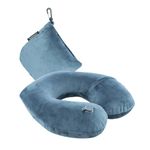 Inflatable Travel Neck Pillow for Airplane Train Car Washable Pillowcase U Shaped Office Napping Pillow