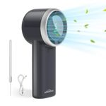 WHATOOK Handheld Fan, 2024 High Speed Cooling Turbo Mini Portable Rechargeable Fan with LED Display/2H Fast charging, Personal Small Stylish 5 Speeds Fan for Man Outdoor Beach Travel Vacation