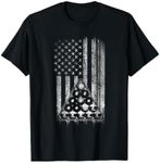 Pool Player T-Shirt American Flag T