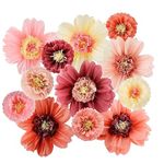 Acidea Large Colorful Tissue Paper Flowers 20" Handcrafted Giant Fiesta Paper Flowers for Mexican Carnival Party Wall Backdrop Decoration for Weeding Birthday Baby Shower Nursery (12 Pieces)