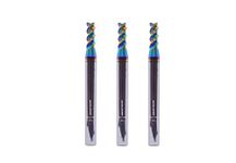 ARMOUR TOOLING – 3mm Carbide End mill set - 3 Flute Sharp Corner Milling Cutter - DLC coated - 3 pack - CNC Tool - For Aluminium Roughing & Finishing - HRC55 Extreme Wear Resistance
