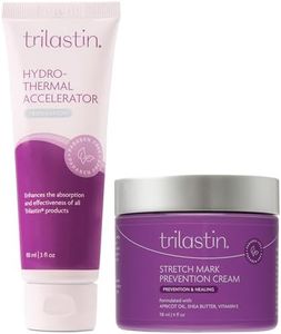 TriLASTIN Maternity Stretch Mark Prevention Cream (4oz) Bundle with Hydro-Thermal Accelerator (3oz) | Pregnancy Must-Have | Safe and Hypoallergenic Gift for First-time Moms | 1 Month Supply