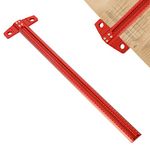 T Type Woodworking Scriber Ruler,maxant T Type Woodworking Ruler 90 Degree Line Gauge Scriber Architect Ruler T-Square Ruler 600mm for Carpenter Work,Layout and Measuring Tools (600MM-1)