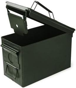 Metal Ammo Can Holder Box 50 Cal,Lockable Ammo Storage Case,Waterproof Solid Steel Container (.50 Cal)