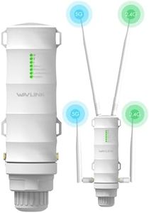 WAVLINK Aerial HD4 AC1200 Dual Band 2.4+5G 1200Mbps Wi-Fi AP/WiFi Extender/Router,High Power Long Range Outdoor Wireless Access Point Weatherproof,3 in 1 with PoE, Gigabit WAN Port,10/100M LAN Port