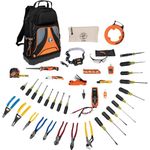 Tool Set with Utility Knife, Adjustable Wrenches, Screwdrivers, Pliers, and More, 41 Piece KLEIN TOOLS 80141