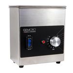 GemOro Ultrasonic Jewelry Cleaner | Heated Stainless Steel Personal Gentle Cleaner with Basket | Professional Performance Machine for Rings Watches Glasses Earrings, 1.5PT, Stainless Steel, NA