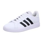 adidas Men's Grand Court Base 2.0 Shoes, Cloud White/Core Black/Cloud White, 9.5 UK