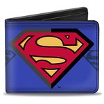 Buckle-Down Men's Bifold Wallet Superman Bi-Fold, Multicolor, 4.0" x 3.5"