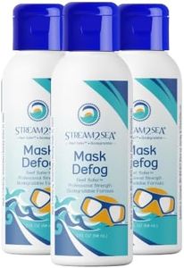 Stream2Sea Mask Defog Biodegradable Defogger Coating, Reef Friendly Anti Fog Mask For Glasses, Snorkel Mask, Scuba Divers, Ski Goggles and Sports Glasses Equipment, Paraben Free, 2 Fl Oz Pack of 3