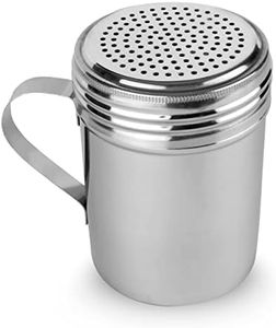 EHOMEA2Z Stainless Steel Dredge Shaker Ideal For Salt, Spice, Sugar, Flour (1, 10 oz)