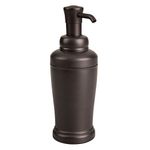 iDesign Kent Plastic Liquid Soap Pump and Lotion Dispenser for Kitchen, Bathroom, Sink, Vanity, 3.46" x 3.46" x 8.43", Bronze