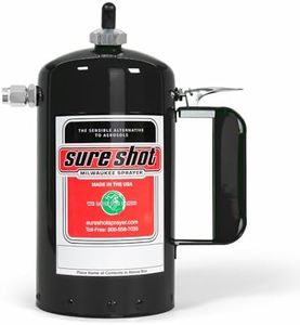 SURE SHOT A1002 1-Quart Non Aerosol Sprayer - Refillable Pressurized Sprayer Can for Oil, Solvent, Degreasers, Lubricants - Rechargeable Steel Canister with Adjustable Nozzles - Made in the USA - 32oz