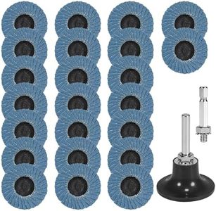 23PCS Die Grinder Flap Disc, Roll Lock Discs 2 Inch with 1/4 Inch Holder 40/60/80/120 Grits,Sanding Discs for Stock and Rust Removal, Finishing,Polishing, Power Drill Sanding Attachment