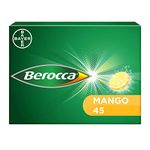 Berocca Vitamin C Effervescent Mango Flavour Tablets, Pack of 45