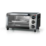 Black & Decker 4-Slice Toaster Oven with Natural Convection, Black