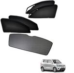 Kozdiko Car Side Window Curtains Zipper with Dicky Magnetic Sunshades Compatible with Maruti New WagonR (2019-Present)